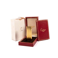 Vintage Gold Plated Cartier Les Must Lighter 1970s in Box