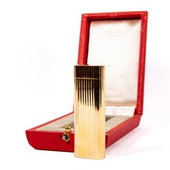 Vintage Gold Plated Cartier Les Must Lighter in Box 1960s
