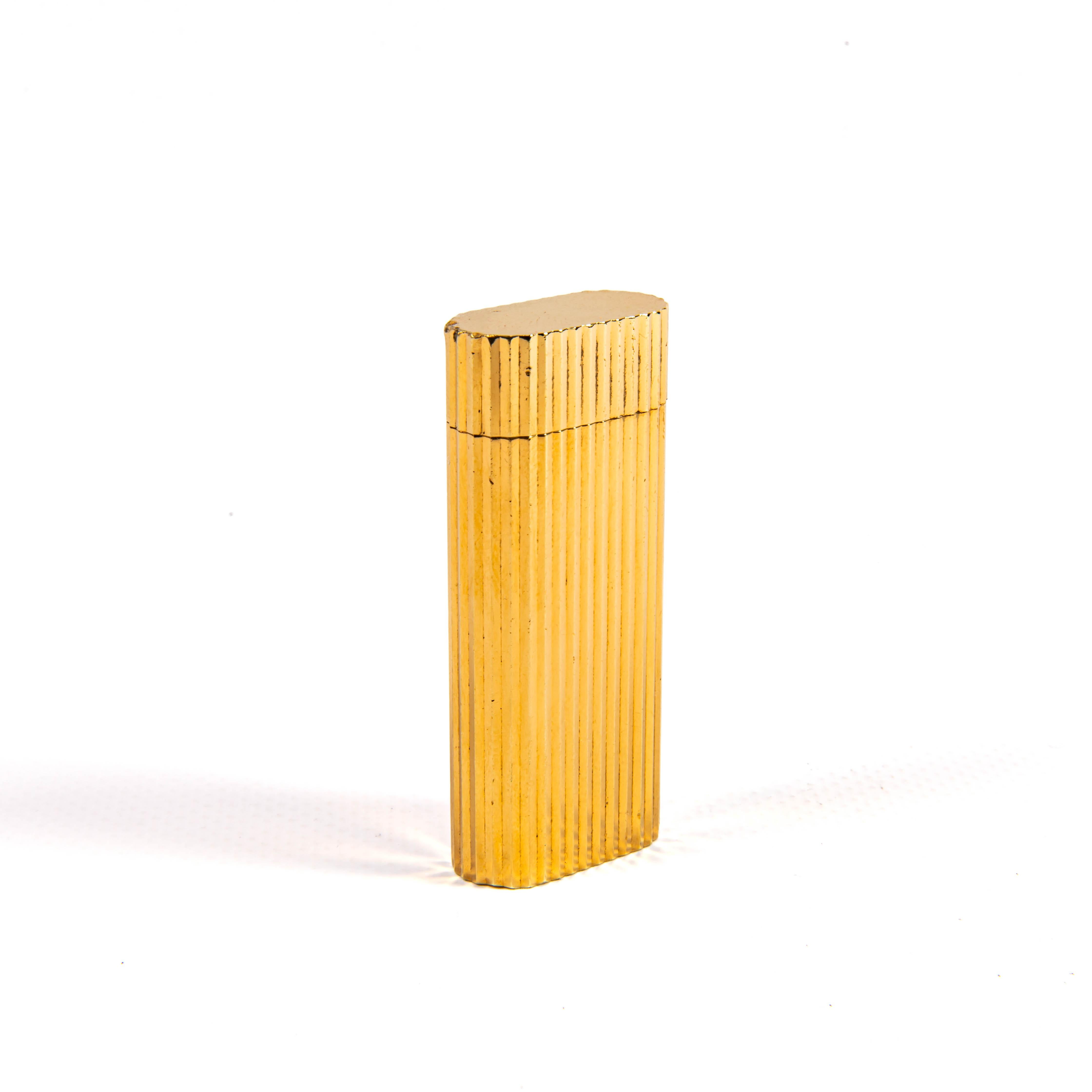 Vintage Gold Plated Cartier Les Must Mini Lighter 1980s 1
