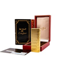Cartier-Feuerzeug im Pentagon-Design, vergoldet, im Originalzustand, in Originalverpackung, 1982