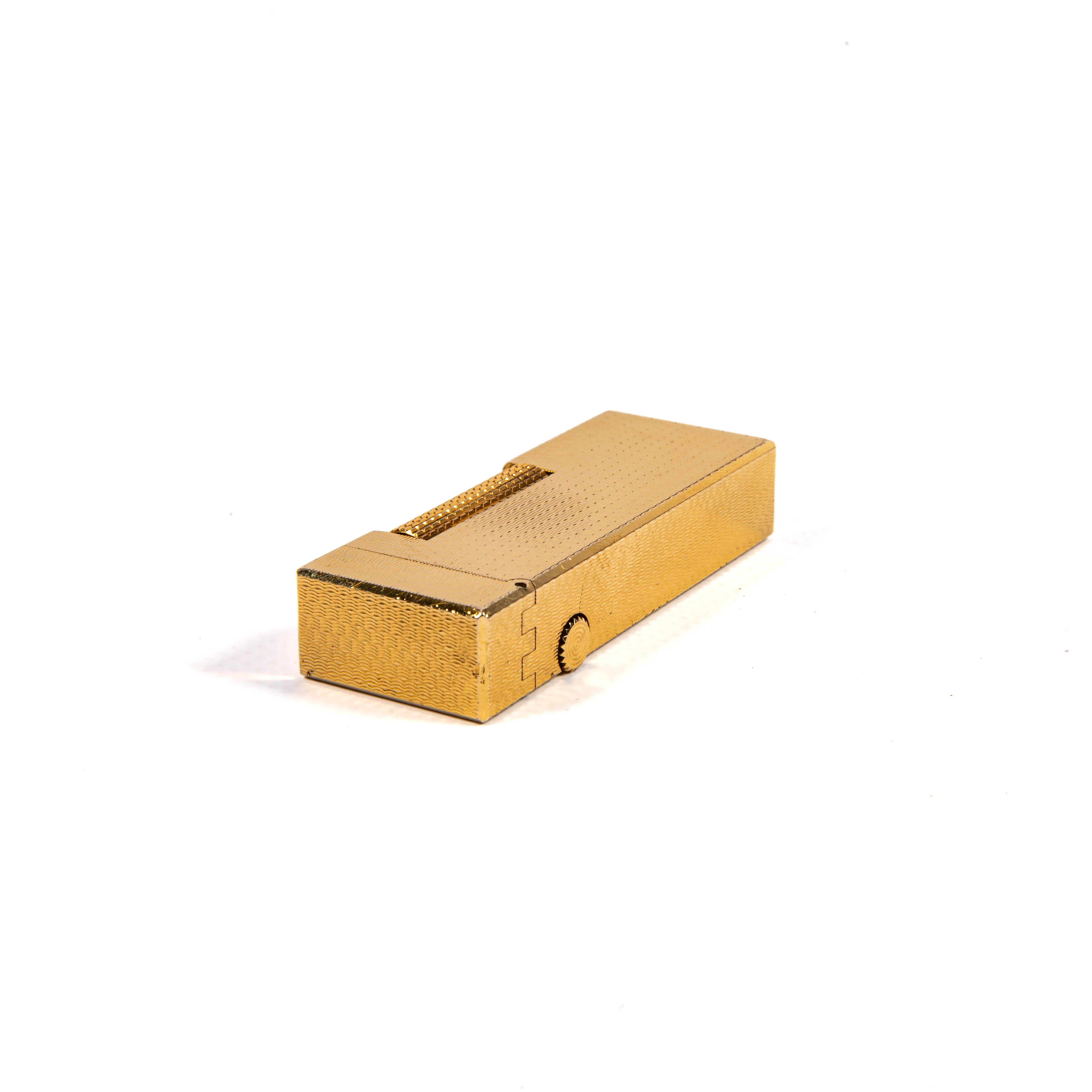 Vintage Gold Plated DUNHILL Rollagas Basket Lighter 1970s For Sale 4