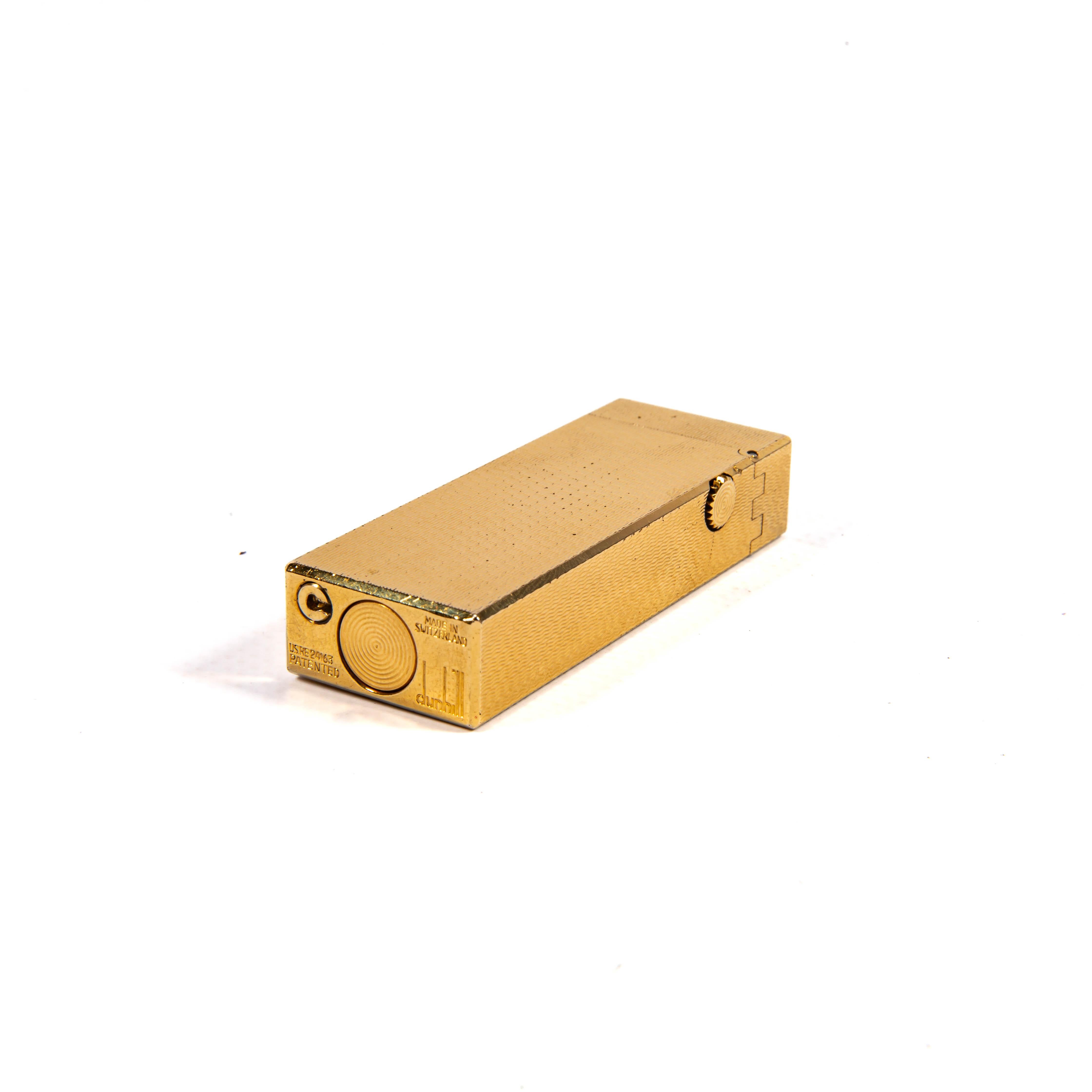 Vintage Gold Plated DUNHILL Rollagas Basket Lighter 1970s For Sale 5