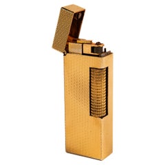 Vintage Gold Plated DUNHILL Rollagas Basket Lighter 1970s