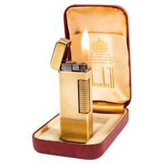 Vintage Gold Plated Dunhill Rollagas Lighter 1960s in Box