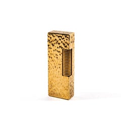 Vintage Gold Plated Dunhill Rollagas Lighter Bark 1970s