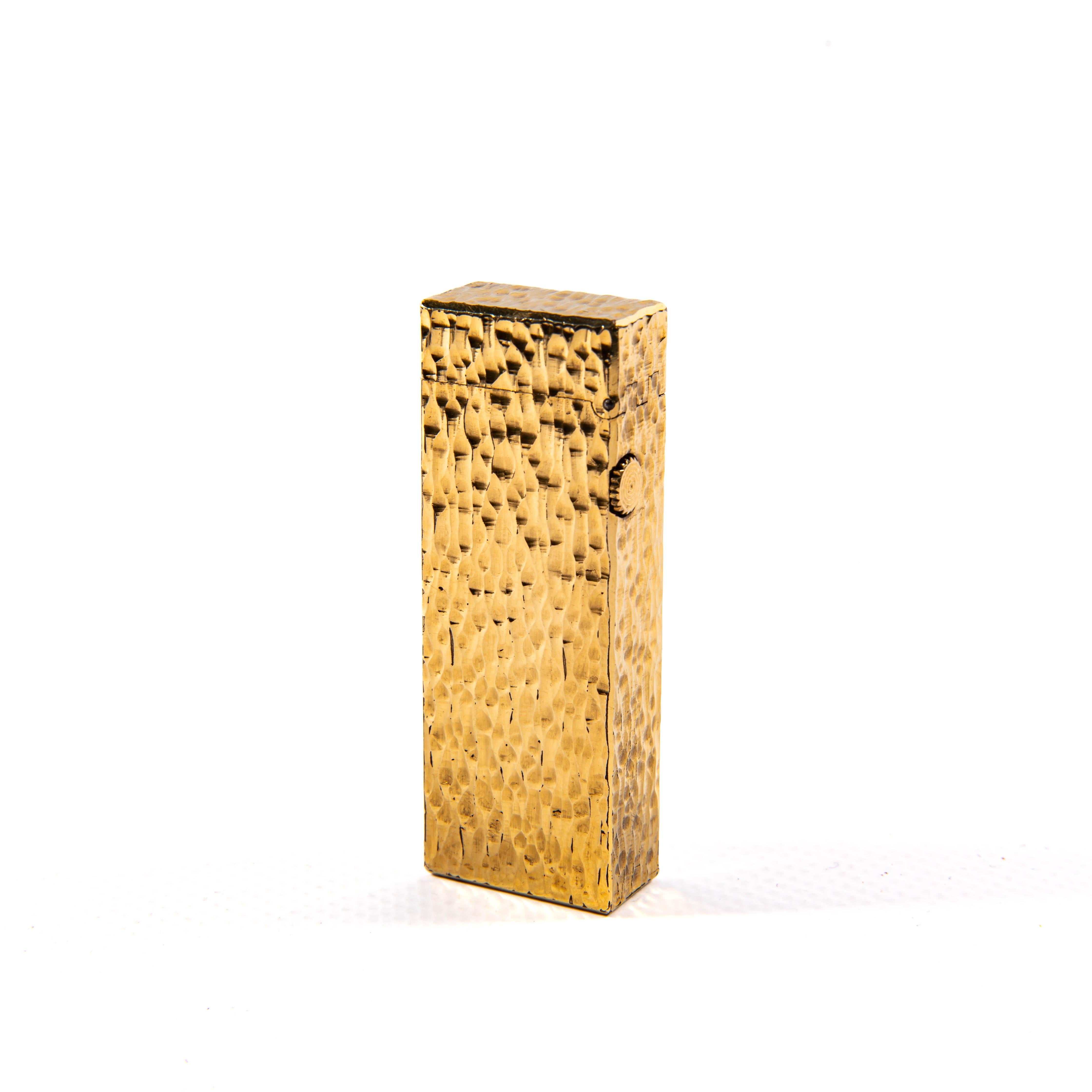 Vergoldete Dunhill Rollagas-Leuchte Bark, Vintage, 1970er Jahre für Damen oder Herren im Angebot