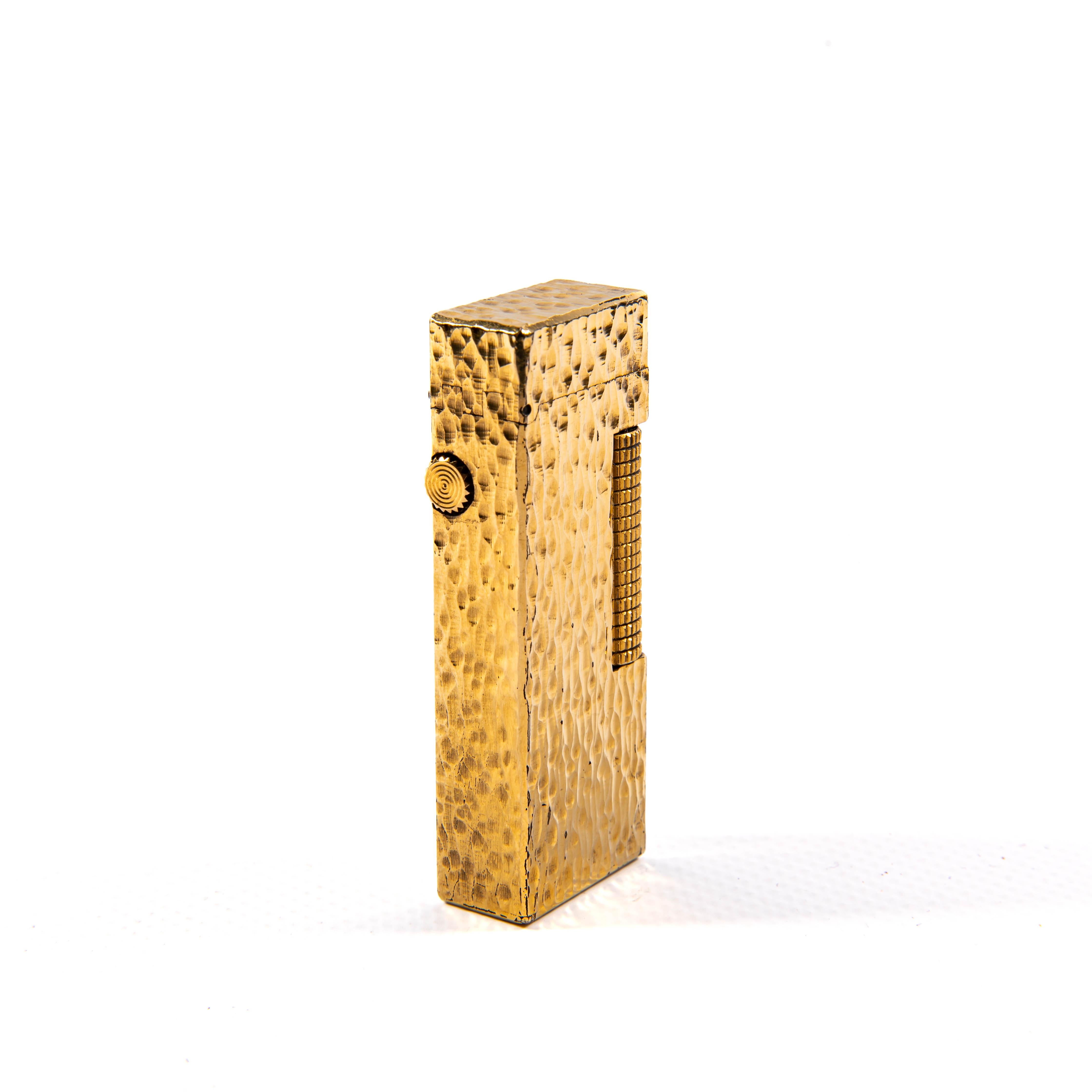 Vergoldete Dunhill Rollagas-Leuchte Bark, Vintage, 1970er Jahre im Angebot 1