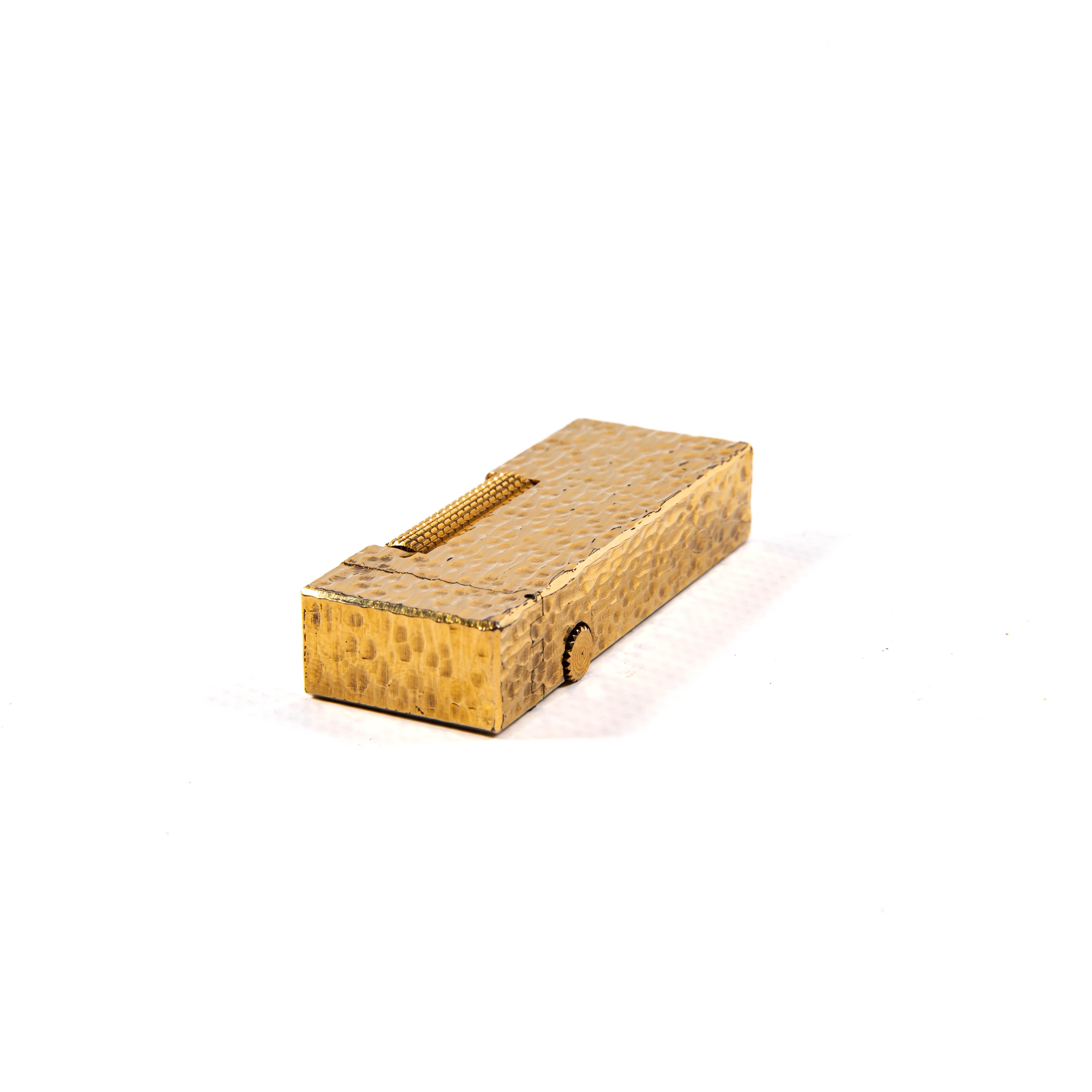 Vergoldete Dunhill Rollagas-Leuchte Bark, Vintage, 1970er Jahre im Angebot 4