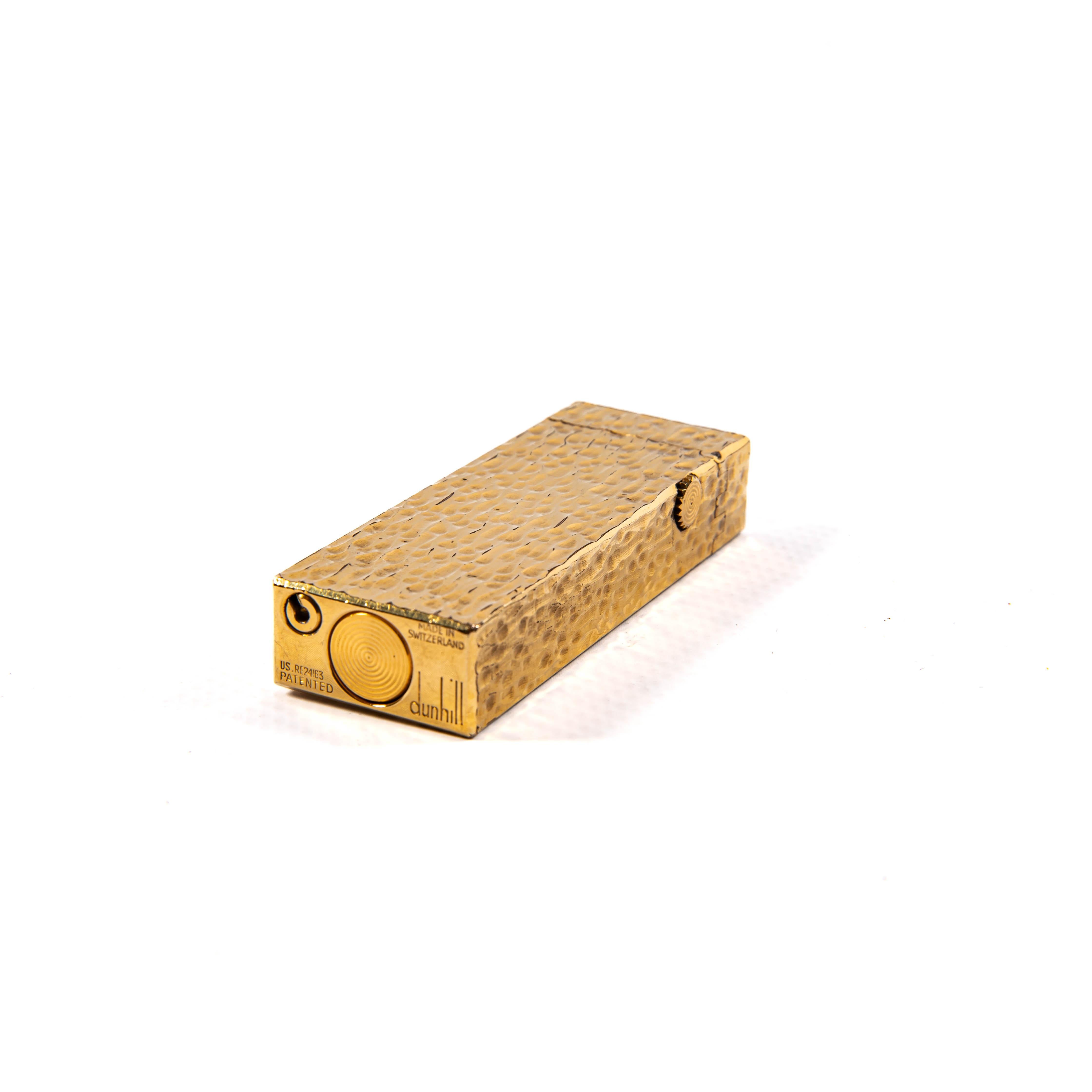 Vergoldete Dunhill Rollagas-Leuchte Bark, Vintage, 1970er Jahre im Angebot 5