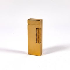 Vintage Gold Plated DUNHILL Rollagas Lighter Barley in Box 1970