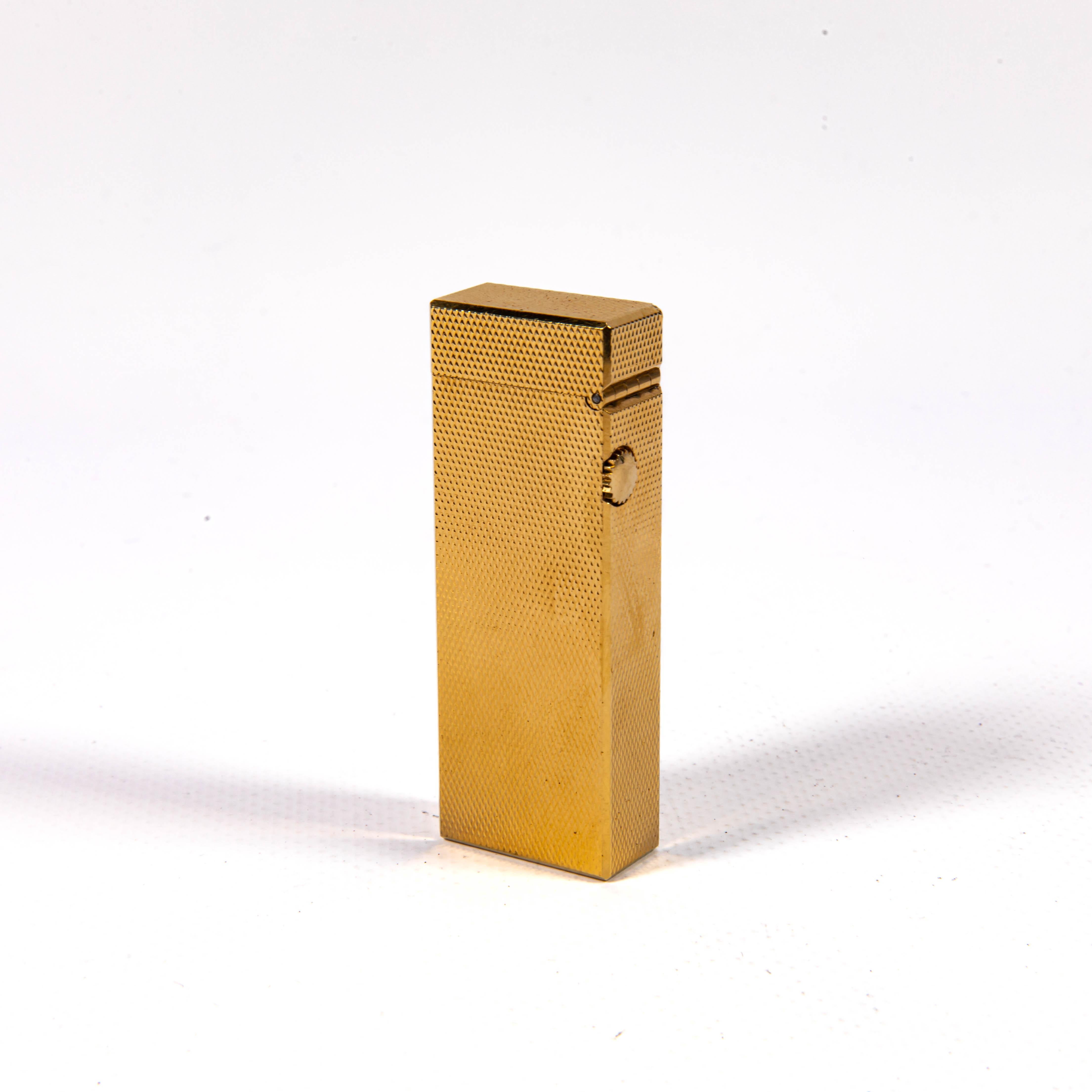 da uomo o donna Vintage Gold Plated DUNHILL Rollagas Lighter Barley in Box 1970 in vendita