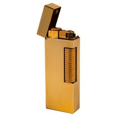 Vintage Gold Plated DUNHILL Rollagas Lighter Barley in Box 1970