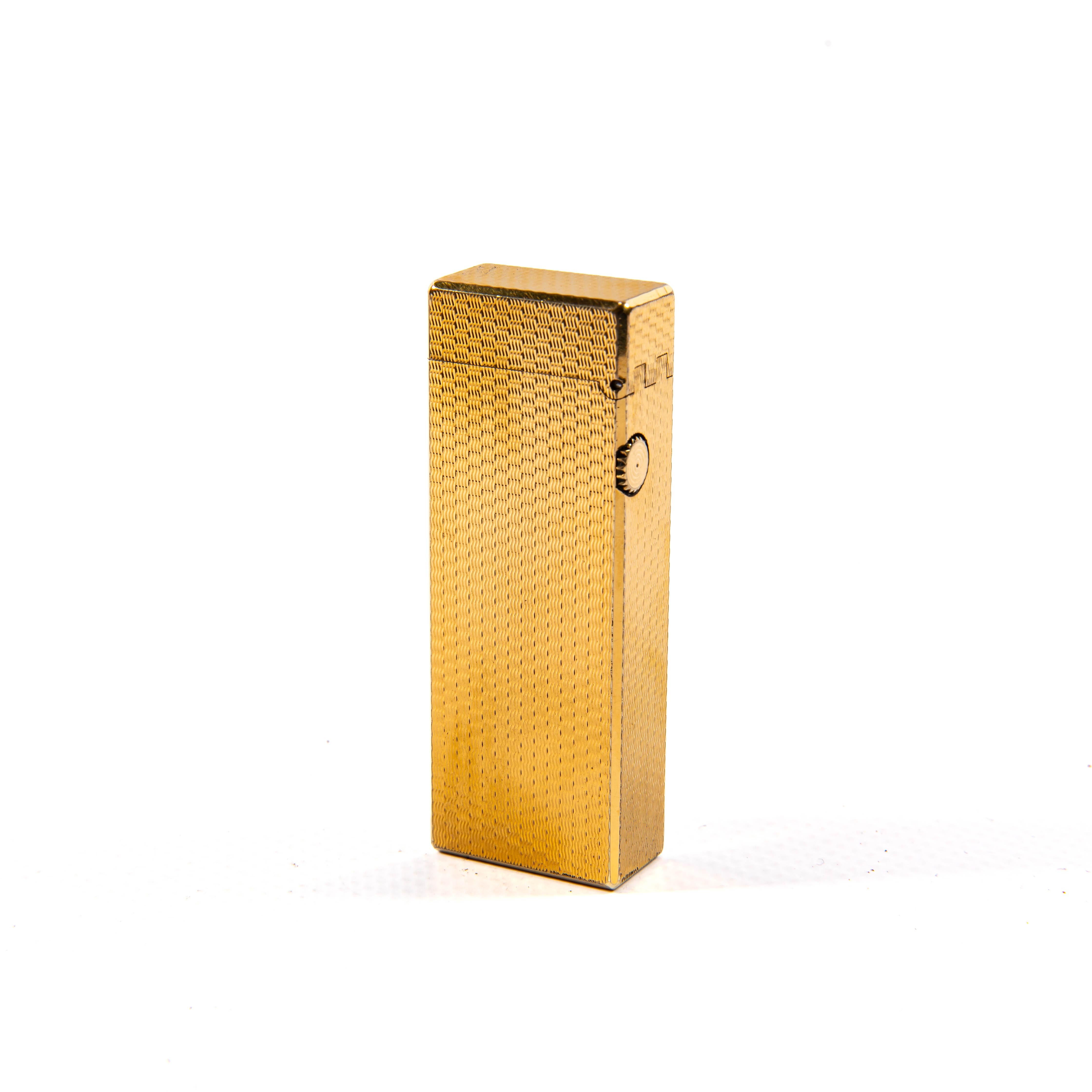 Vintage Gold Plated DUNHILL Rollagas Lighter Basket 1960s In Good Condition For Sale In DELFT, NL