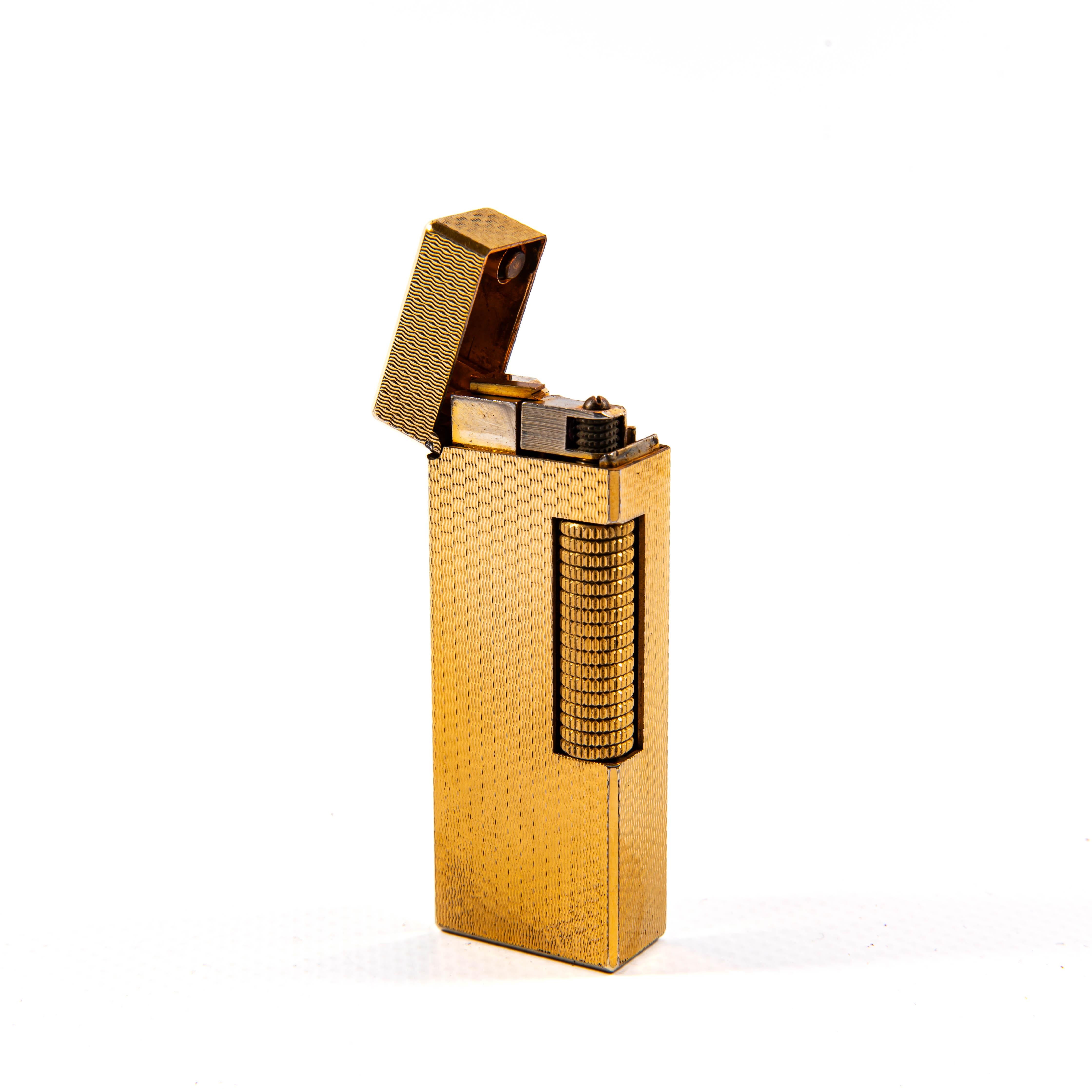 Vintage Gold Plated DUNHILL Rollagas Lighter Basket 1960s For Sale 1