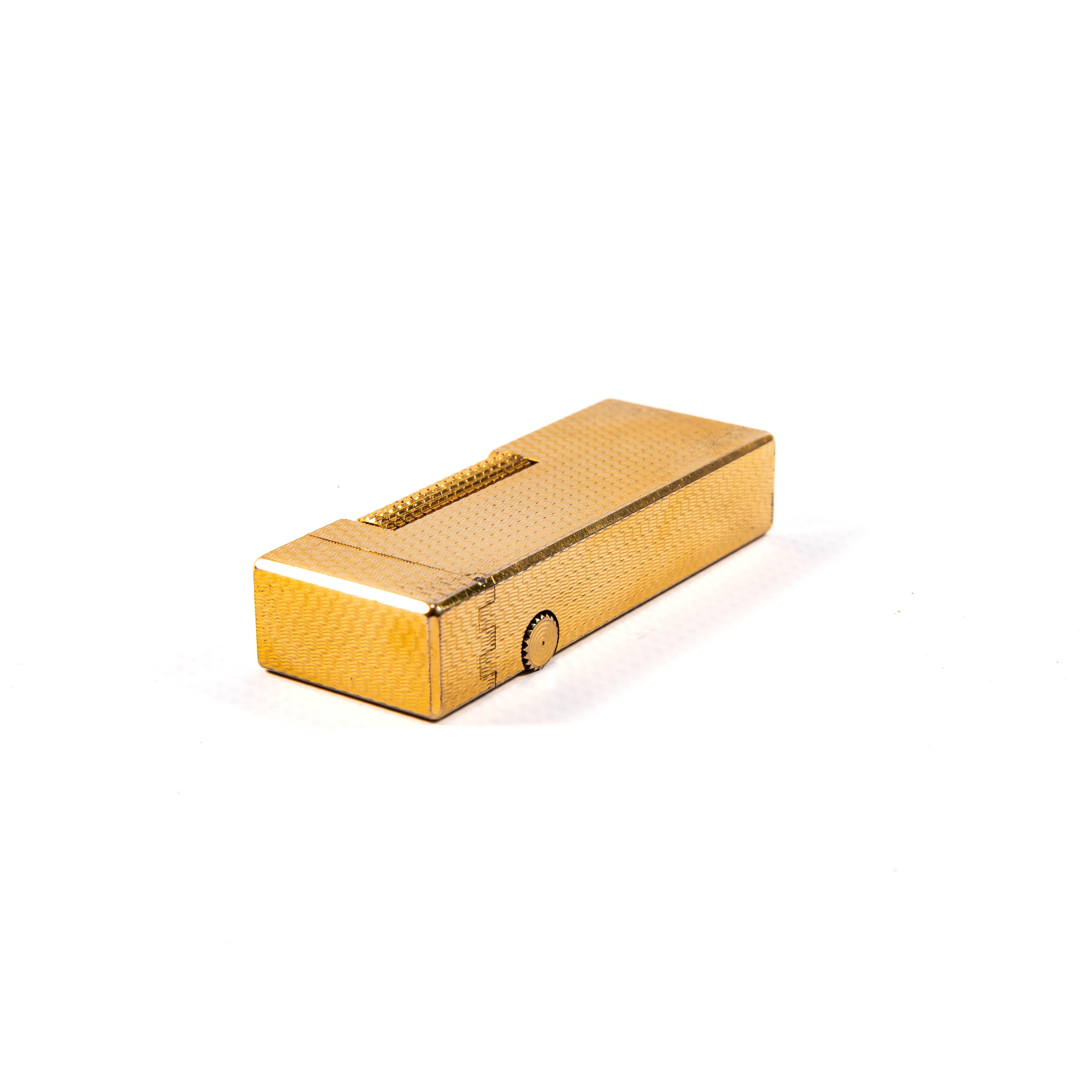 Vintage Gold Plated DUNHILL Rollagas Lighter Basket 1960s For Sale 3