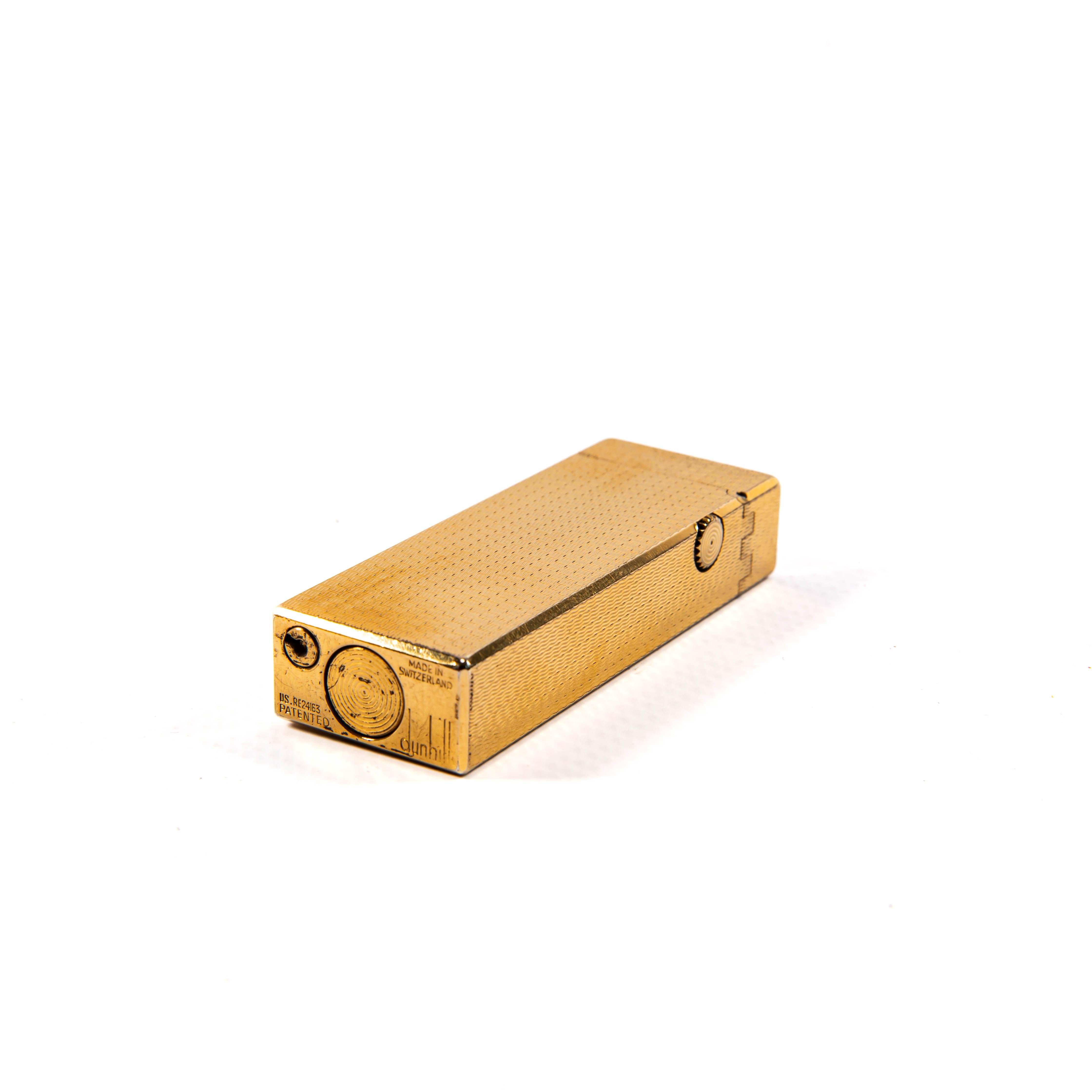 Vintage Gold Plated DUNHILL Rollagas Lighter Basket 1960s For Sale 4