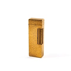 Vintage Gold Plated DUNHILL Rollagas Lighter Fine Bark 1970s