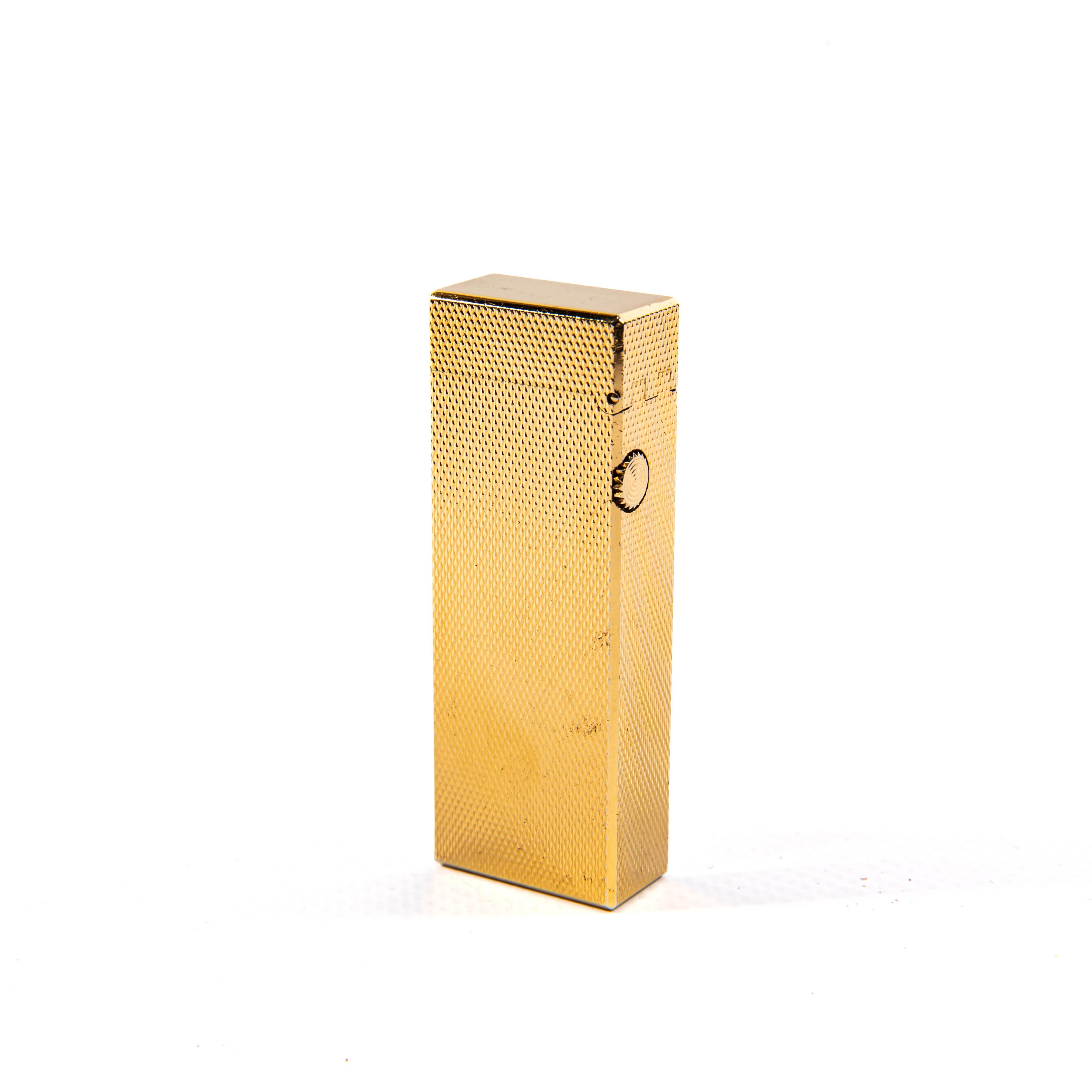 Vergoldete DUNHILLILL Rollagas-Leuchte, feines Barley, 1960er Jahre, Vintage für Damen oder Herren im Angebot