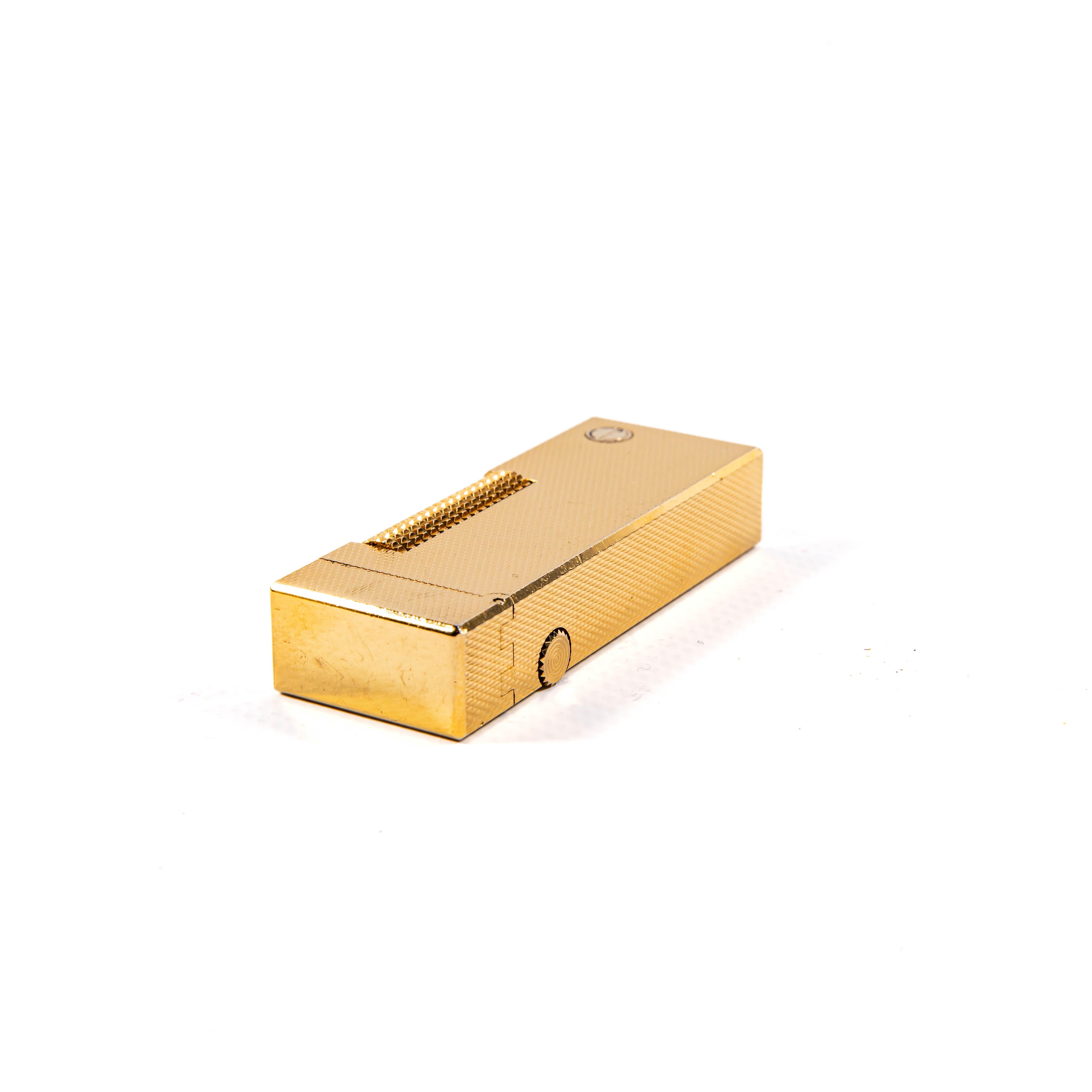 Vergoldete DUNHILLILL Rollagas-Leuchte, feines Barley, 1960er Jahre, Vintage im Angebot 4
