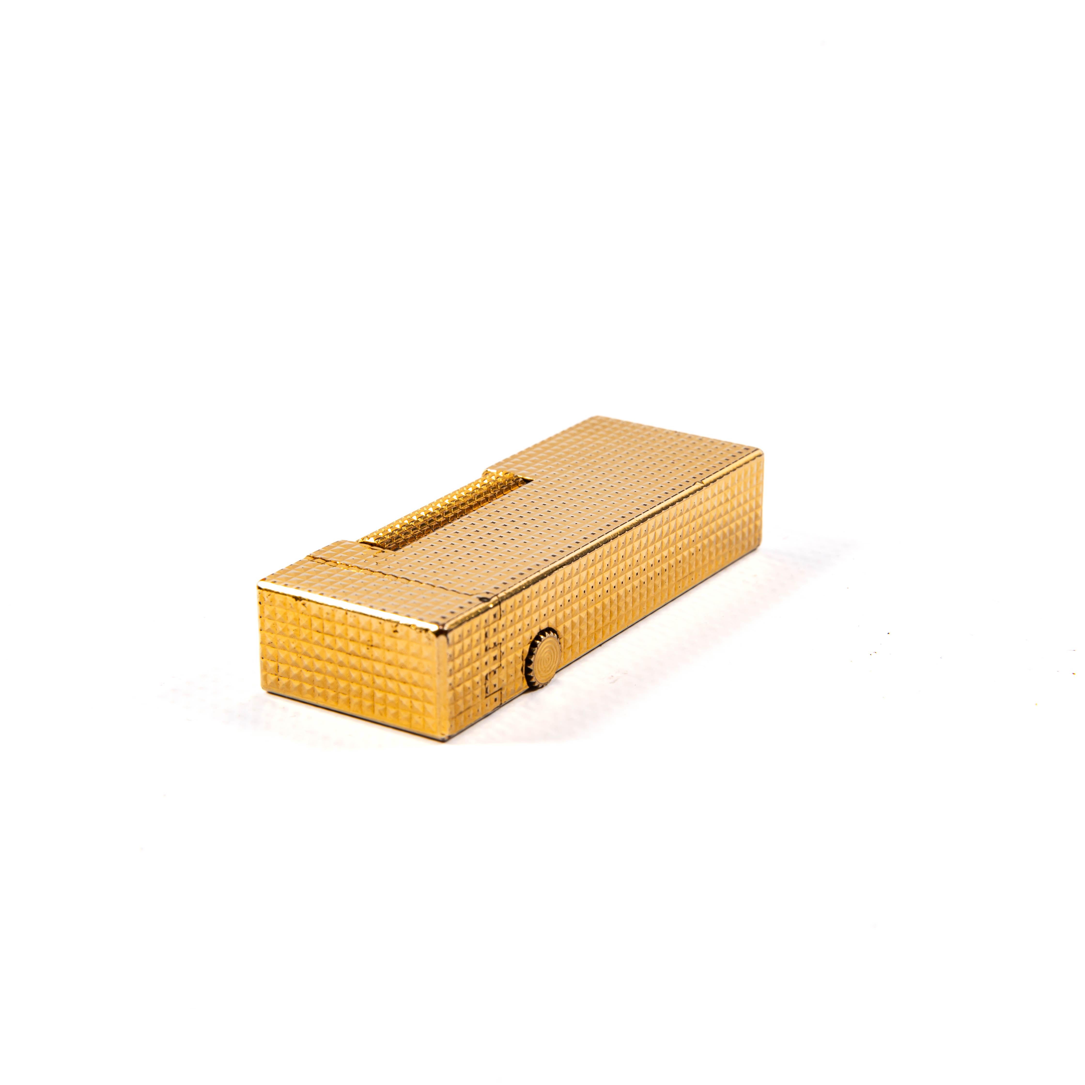 Vergoldetes DUNHILL Rollagas-Leuchte, Vintage, Hobnail, 1960er Jahre im Angebot 4