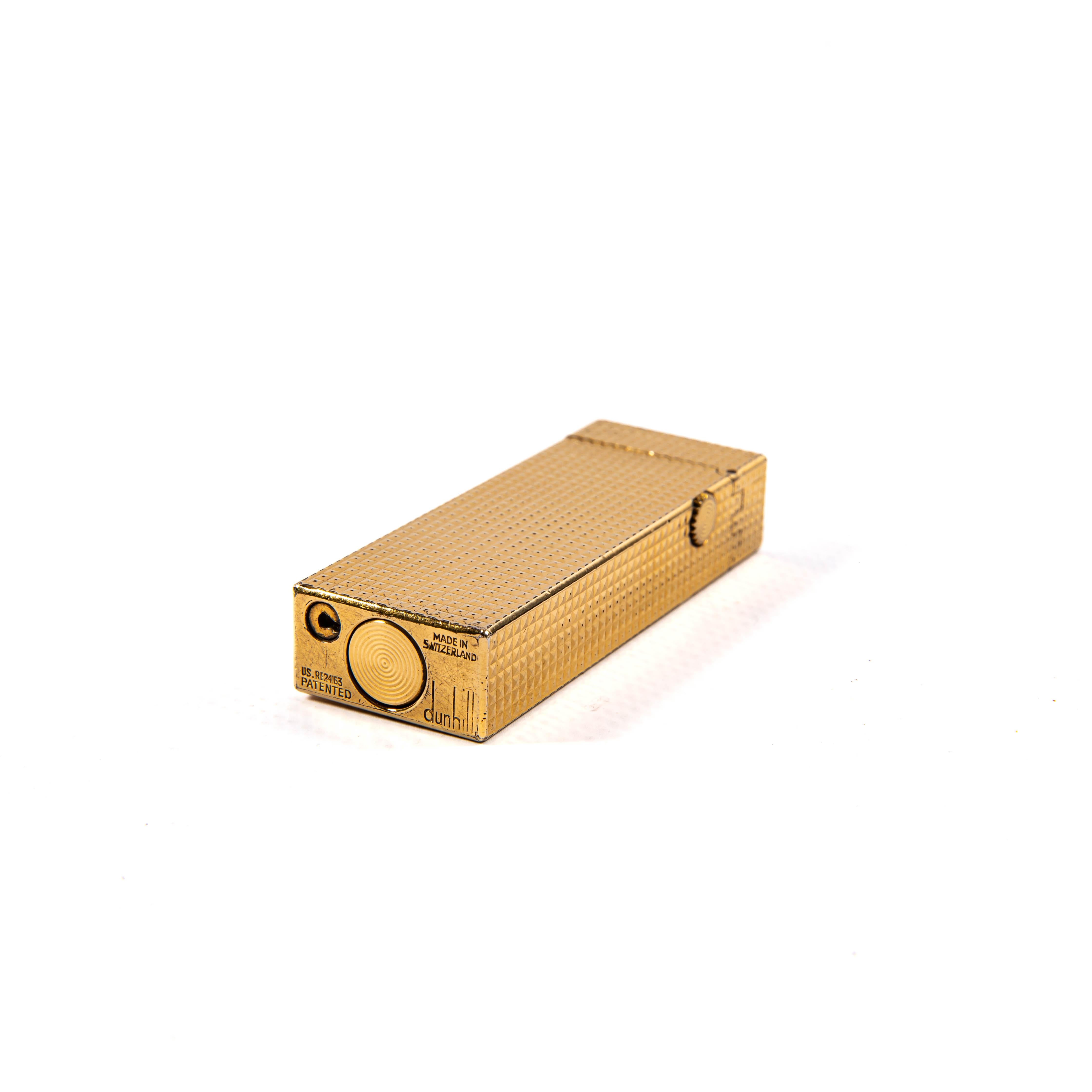 Vergoldetes DUNHILL Rollagas-Leuchte, Vintage, Hobnail, 1960er Jahre im Angebot 5