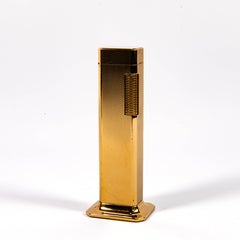 Vintage Gold Plated DUNHILL Tallboy Lighter Barley 1980s