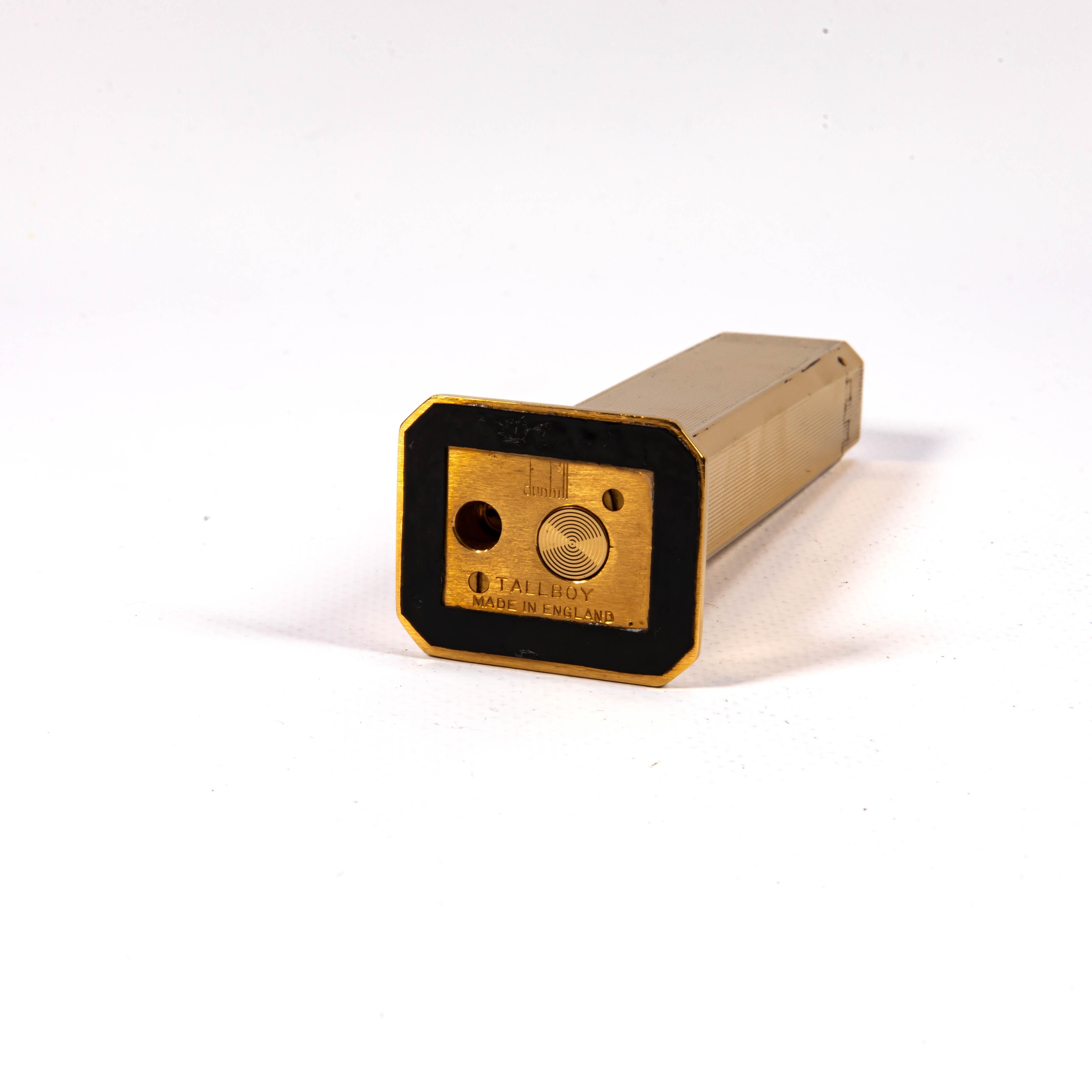 Vintage Gold Plated DUNHILL Tallboy Lighter Barley 1980s For Sale 5