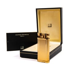 Vintage Gold Plated DUNHILL Unique Lighter in Box 1996
