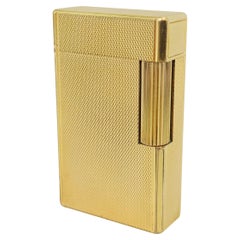 Retro Gold-Plated Gas Lighter By S. T. Dupont, Paris