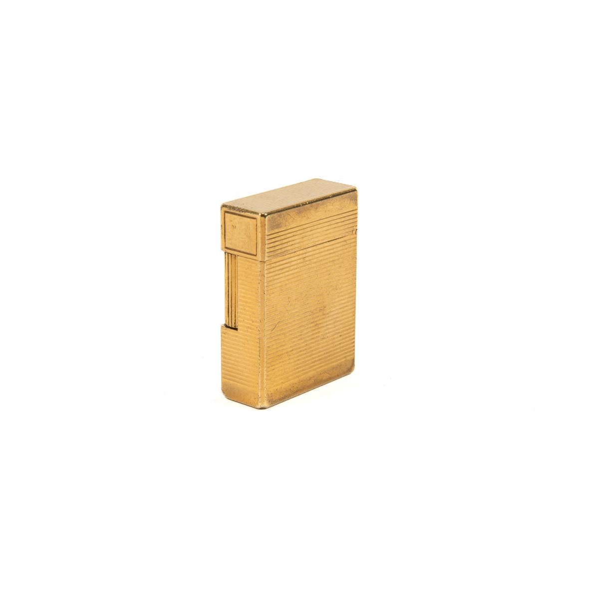 Vintage Gold Plated Ligne 1 ST DUPONT Lighter 1970s In Fair Condition In DELFT, NL