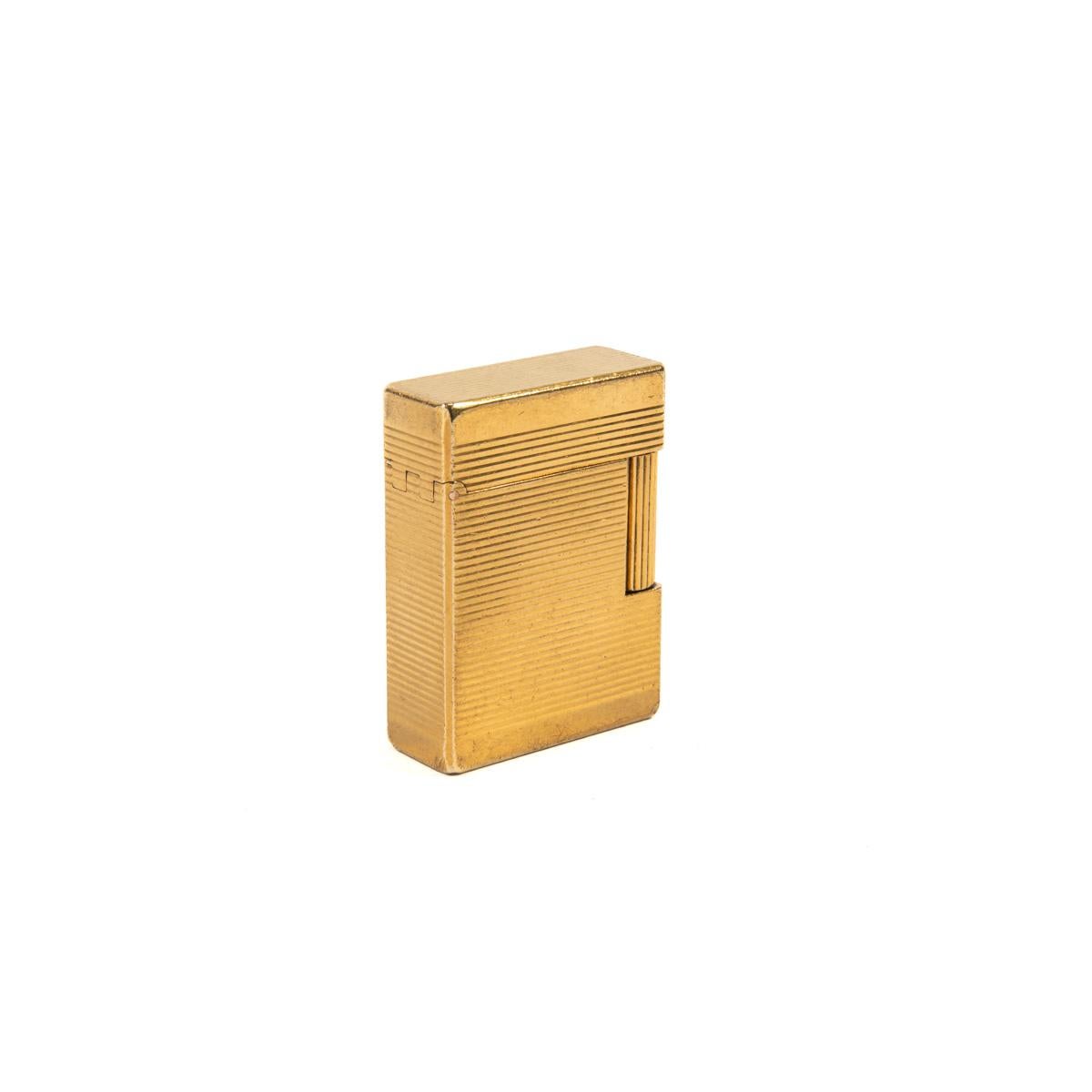 Vintage Gold Plated Ligne 1 ST DUPONT Lighter 1970s 1