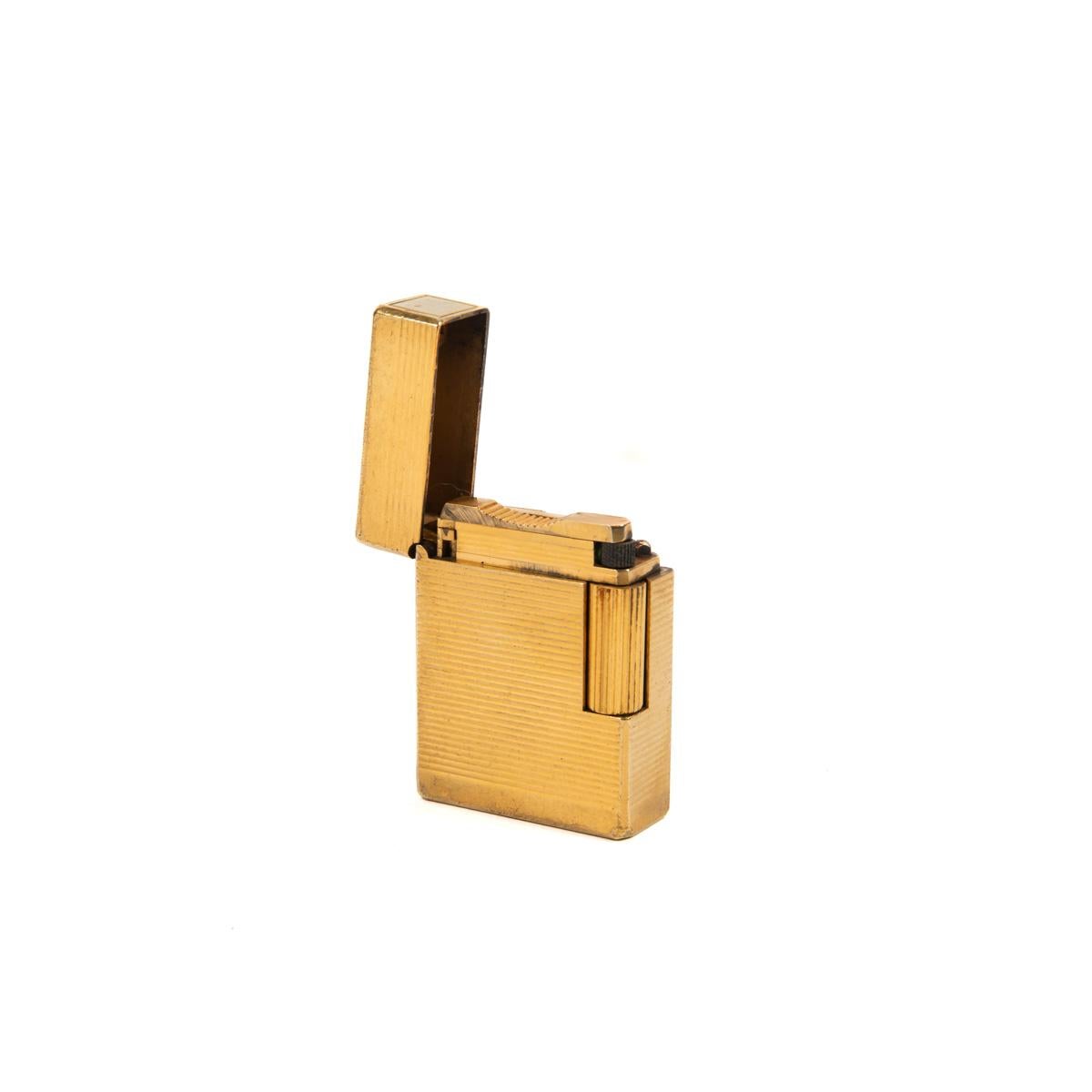 Vintage Gold Plated Ligne 1 ST DUPONT Lighter 1970s 2