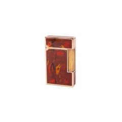 Vintage Gold Plated Ligne 2 ST Dupont Lighter ABSTRACT ART 1990S