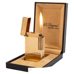 Vintage Gold Plated Linge 1 BS ST Dupont Lighter 1970s In Box