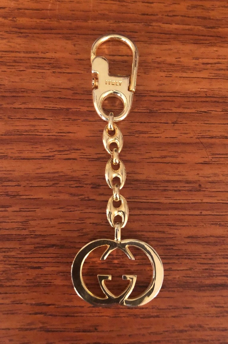 Vintage GoldPlated Logo Keychain by Gucci at 1stDibs vintage gucci