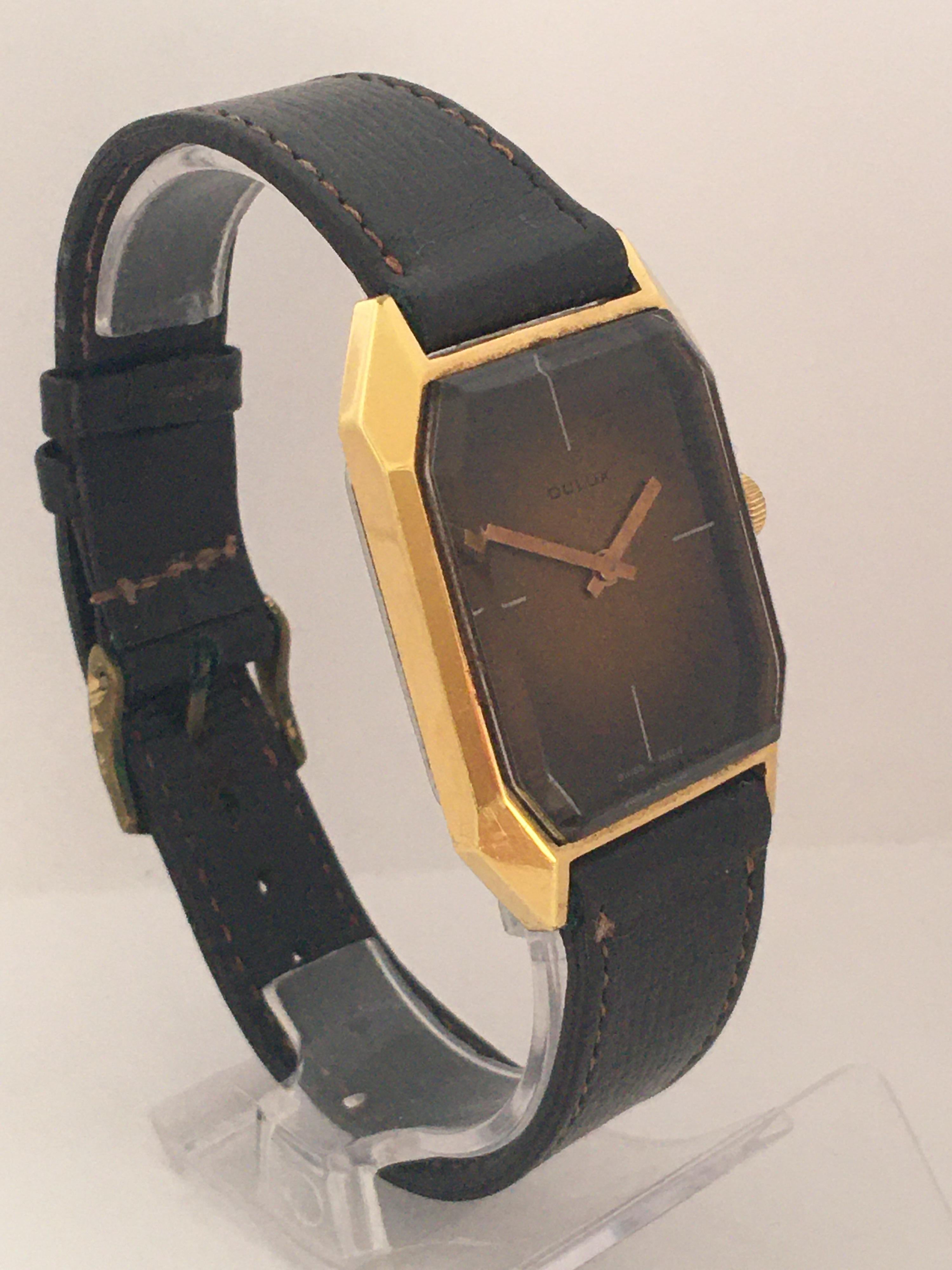This beautiful vintage mechanical Swiss Watch is working and it is ticking well.

Please study the images carefully as form part of the description 