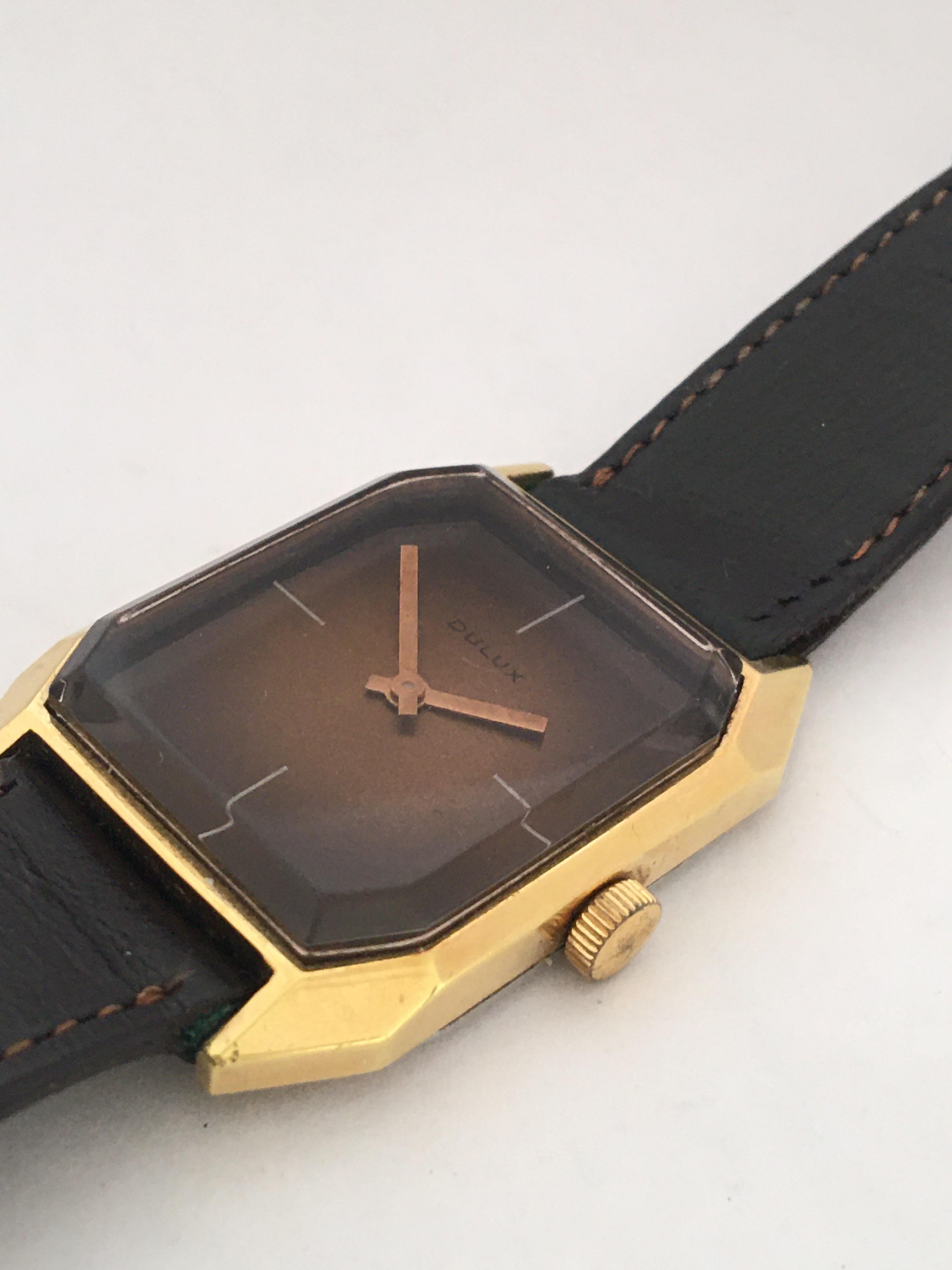 Women's or Men's Vintage Gold Plated Manual winding Swiss Watch For Sale