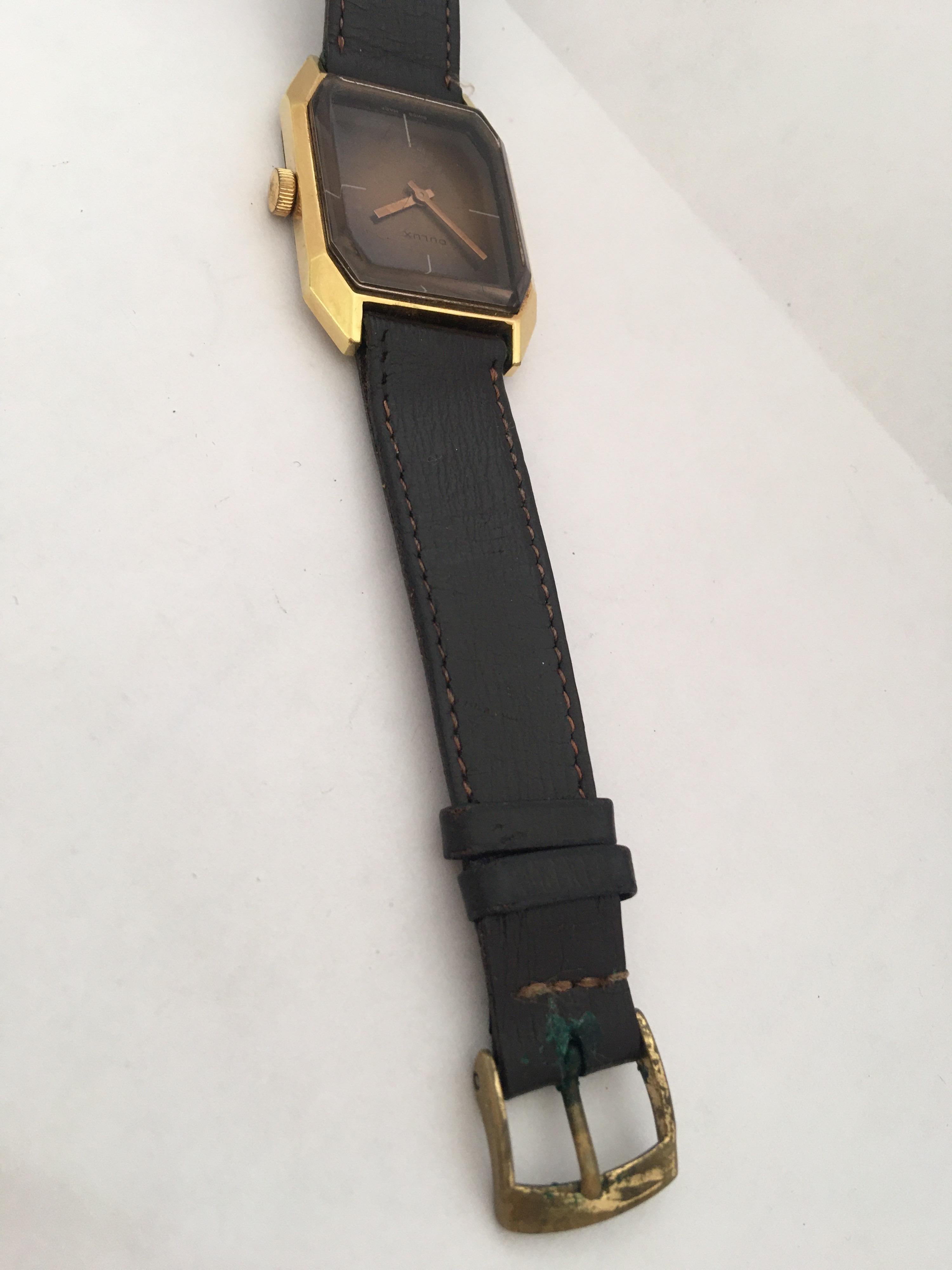 Vintage Gold Plated Manual winding Swiss Watch For Sale 2