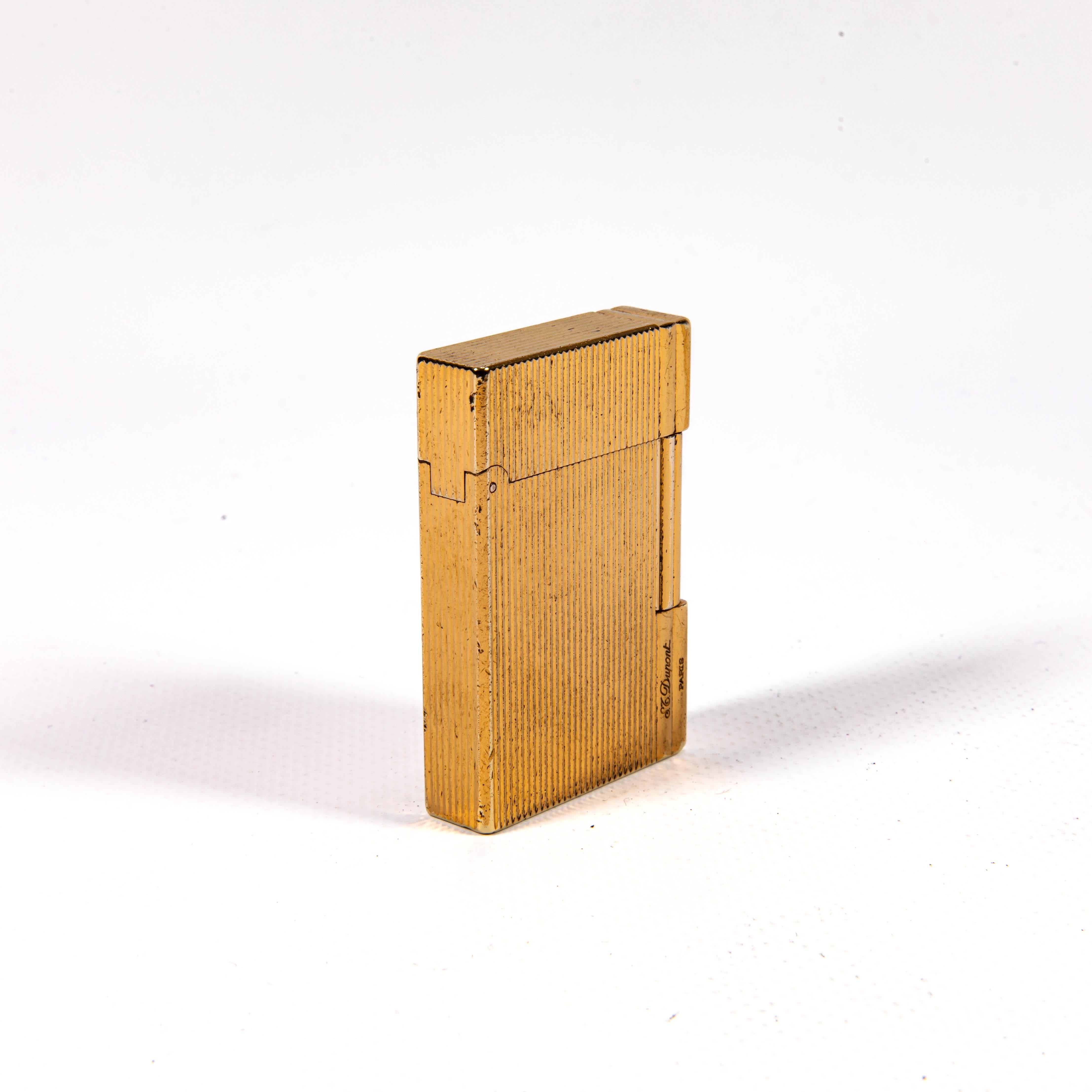 Vintage Gold Plated S.T. DUPONT Gatsby Lighter 1990s in vendita 1