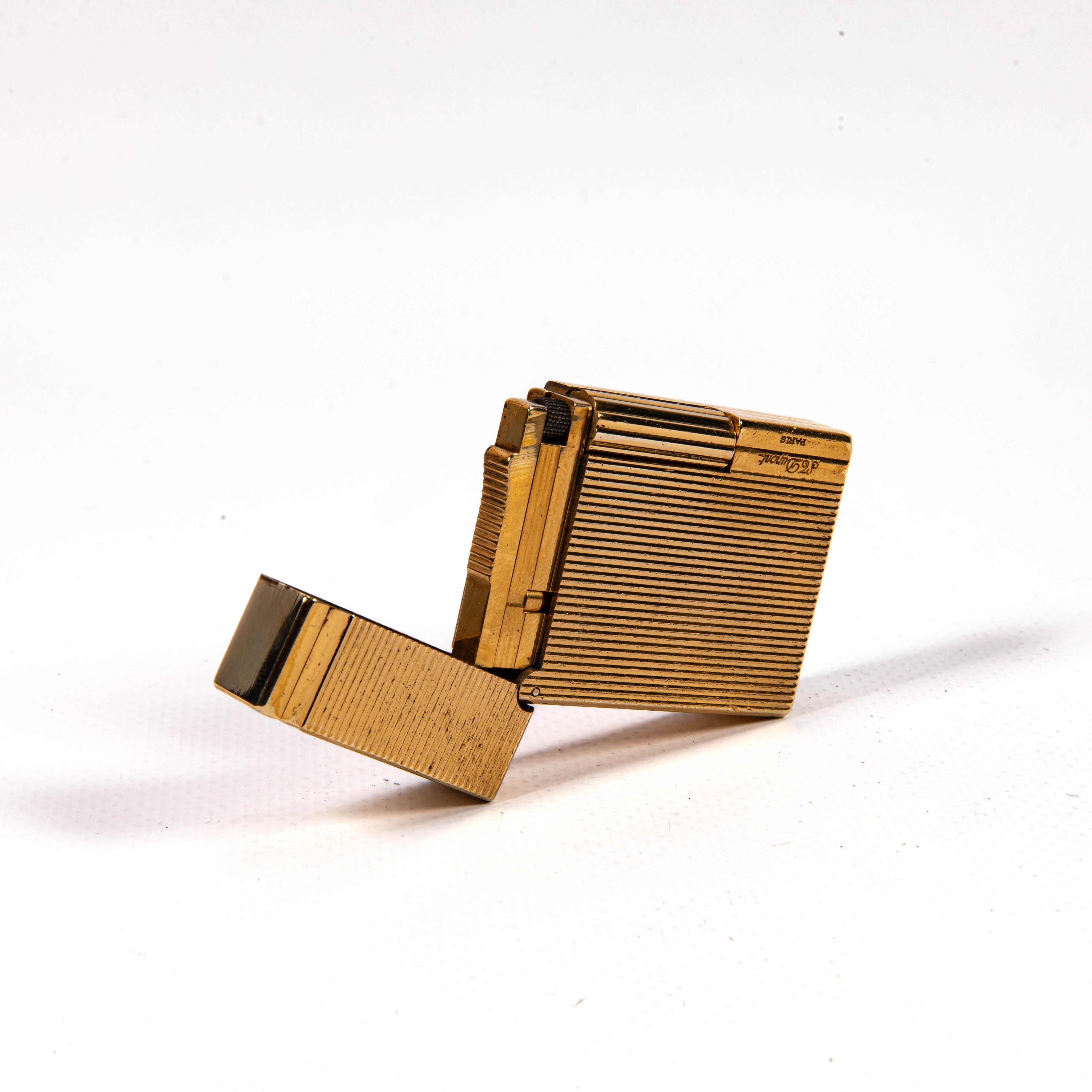 Vintage Gold Plated S.T. DUPONT Gatsby Lighter 1990s in vendita 4