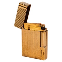Vintage Gold Plated S.T. DUPONT Gatsby Lighter 1990s