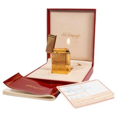 Accendino d'epoca ST Dupont Gatsby placcato oro anni '90 In scatola