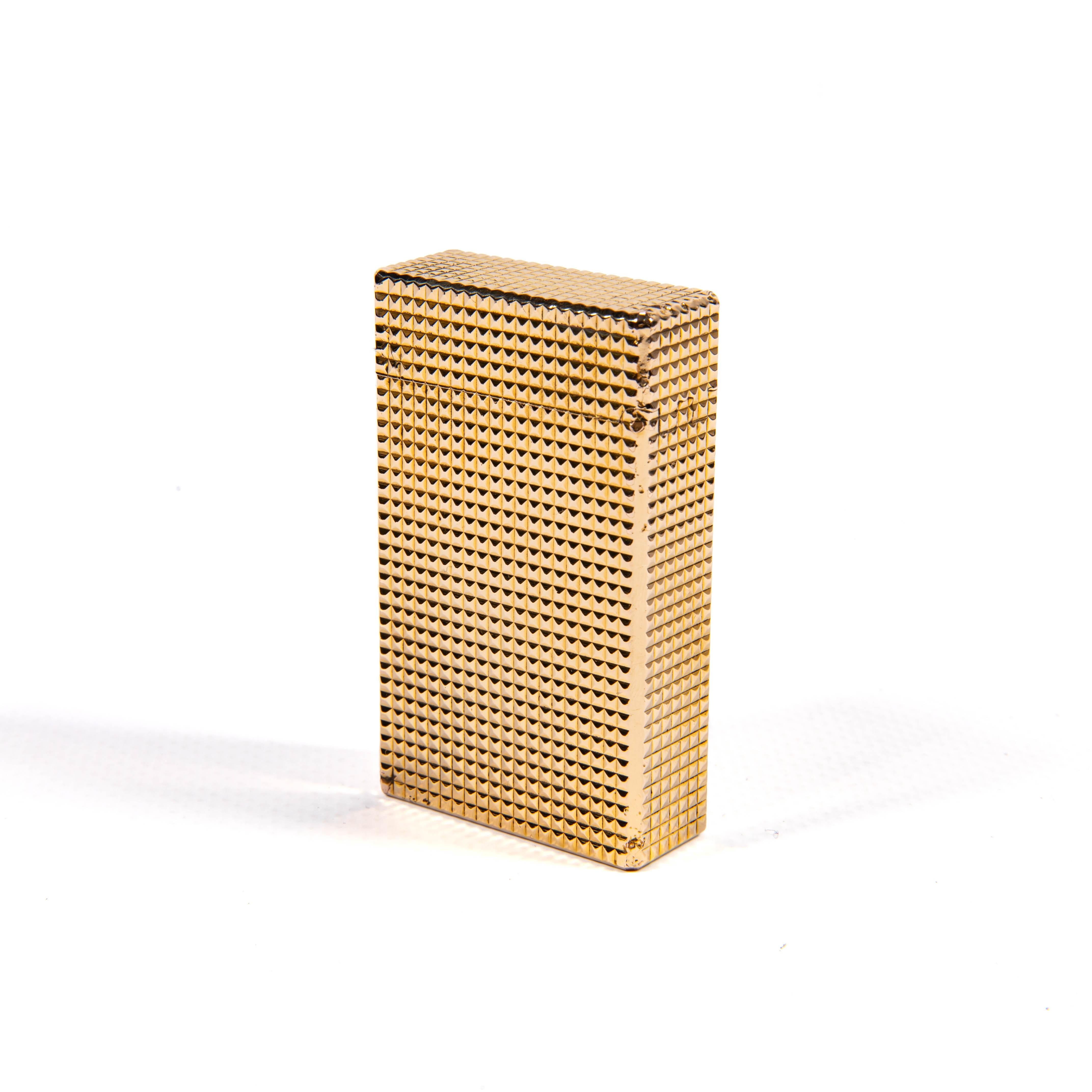 Women's or Men's Vintage Gold Plated S.T. DUPONT Ligne 1 BR Regular Lighter 1980s For Sale