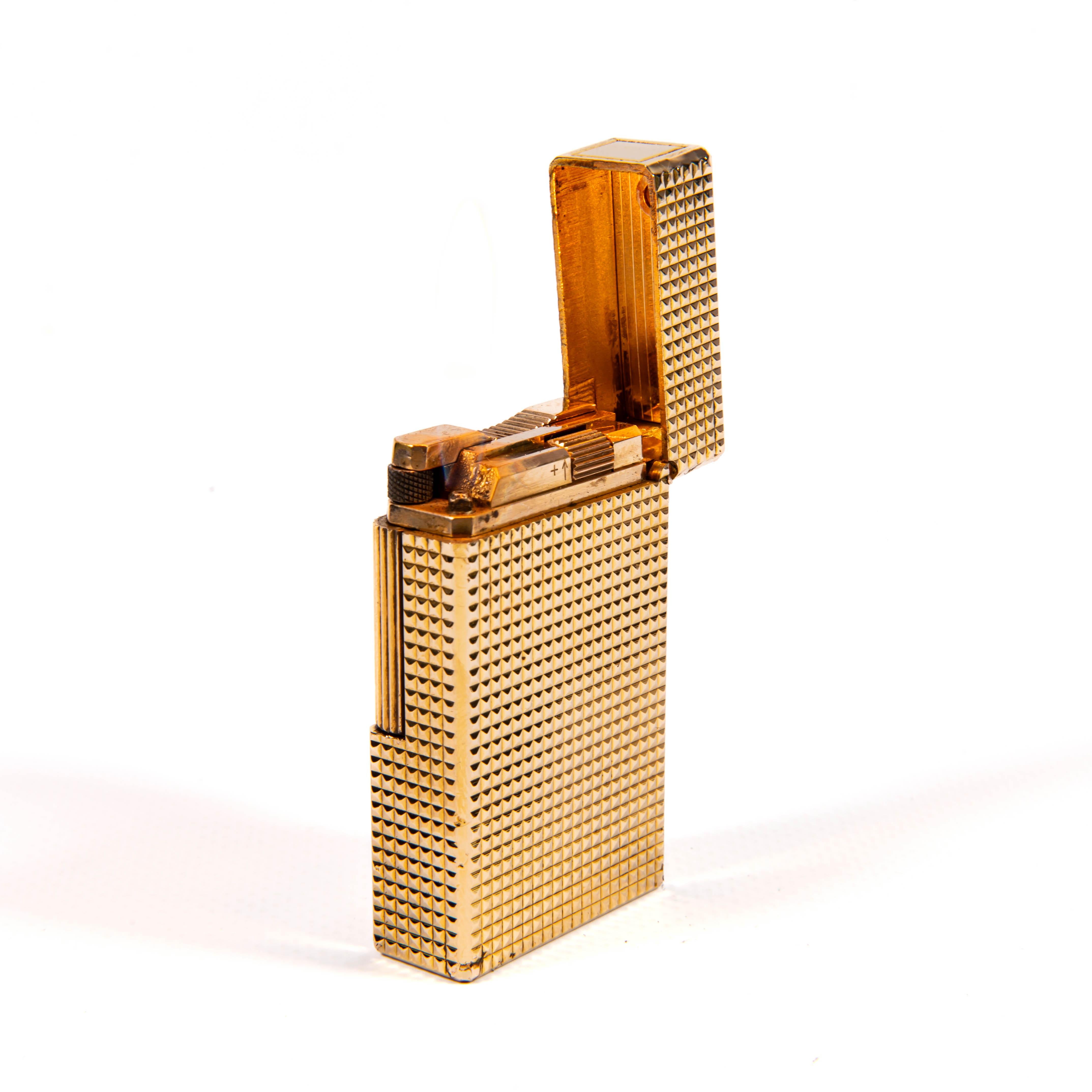 Vintage Gold Plated S.T. DUPONT Ligne 1 BR Regular Lighter 1980s For Sale 3