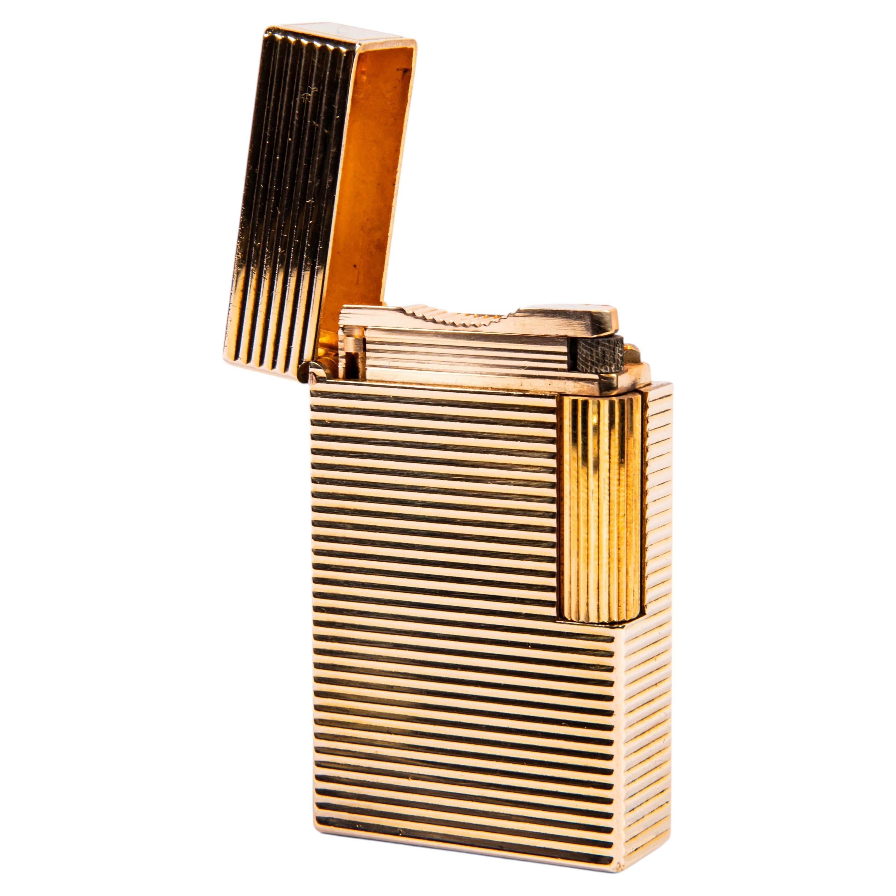 S.T. vintage chapado en oro Dupont Ligne 1 BR Regular Lighter, década de los 80