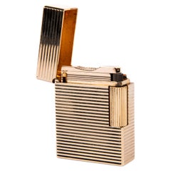 Vintage Gold Plated S.T. Dupont Ligne 1 BR Small Lighter 1970s