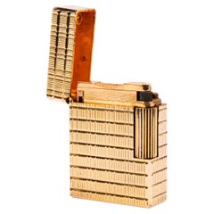 Vintage Gold Plated S.T. Dupont Ligne 1 BR Small Lighter 1980s