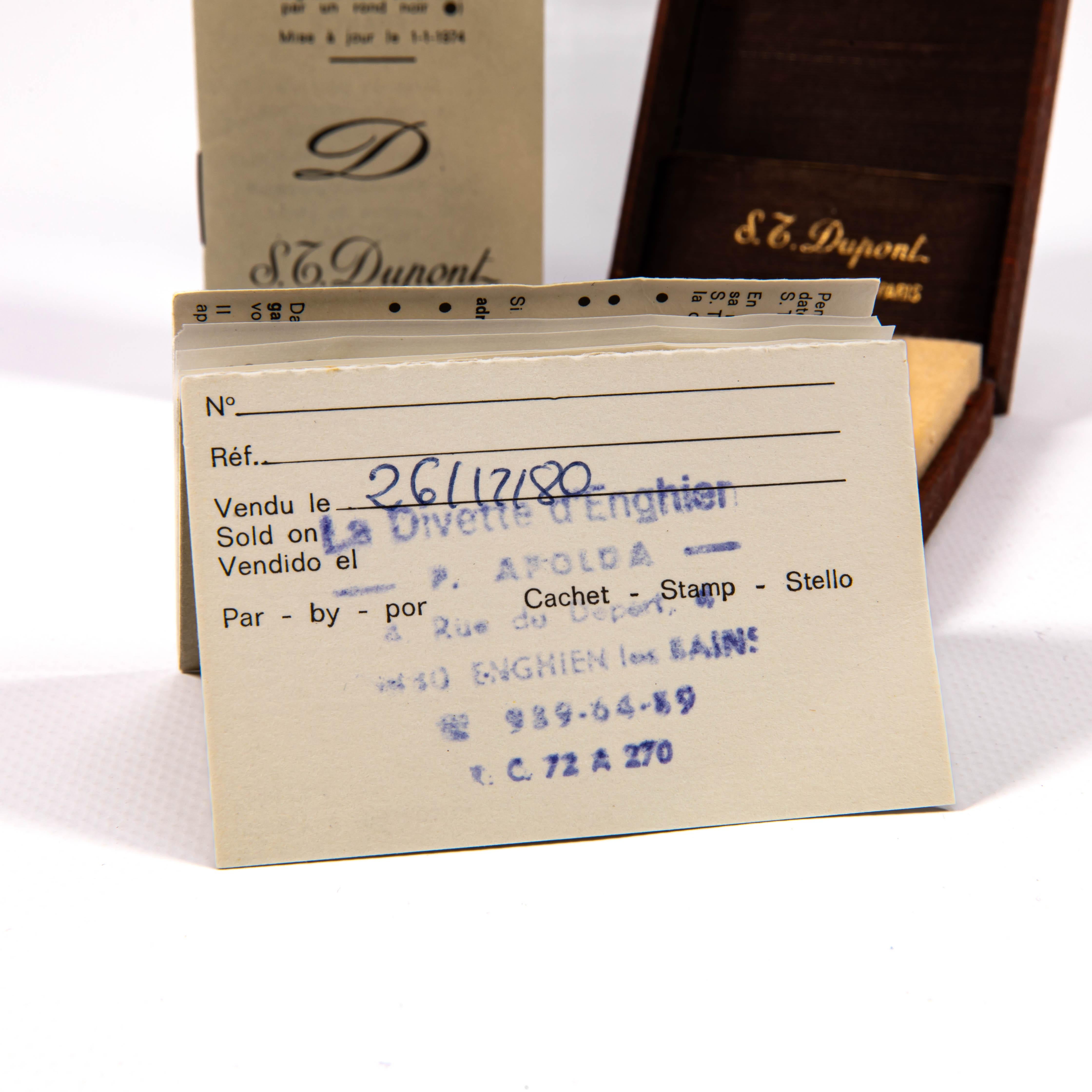 Vintage Gold Plated S.T. DUPONT Ligne 1 BR Small Lighter in Box 1980 en vente 6