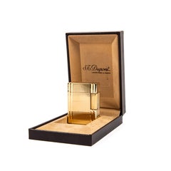 Vintage Gold Plated S.T. DUPONT Ligne 1 BR Small Lighter in Box 1980s
