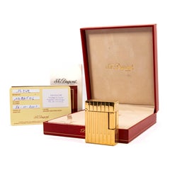 Vintage Gold Plated S.T. DUPONT Ligne 1 BR Small Lighter in Box 2001